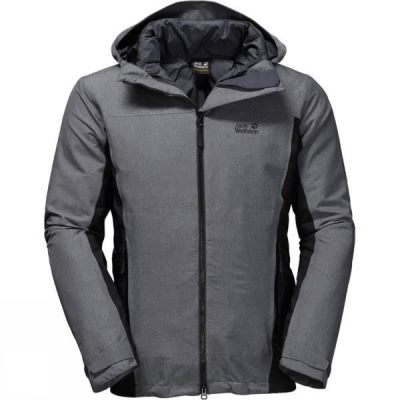 Chaquetas Jack Wolfskin Icy Arctic 3-in-1 Hombre Gris - Chile HJM541782